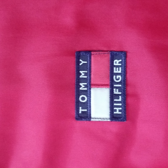 Vintage 1990s Tommy Hilfiger Red Track Jacket Windbreaker UNISEX - Picture 4 of 11